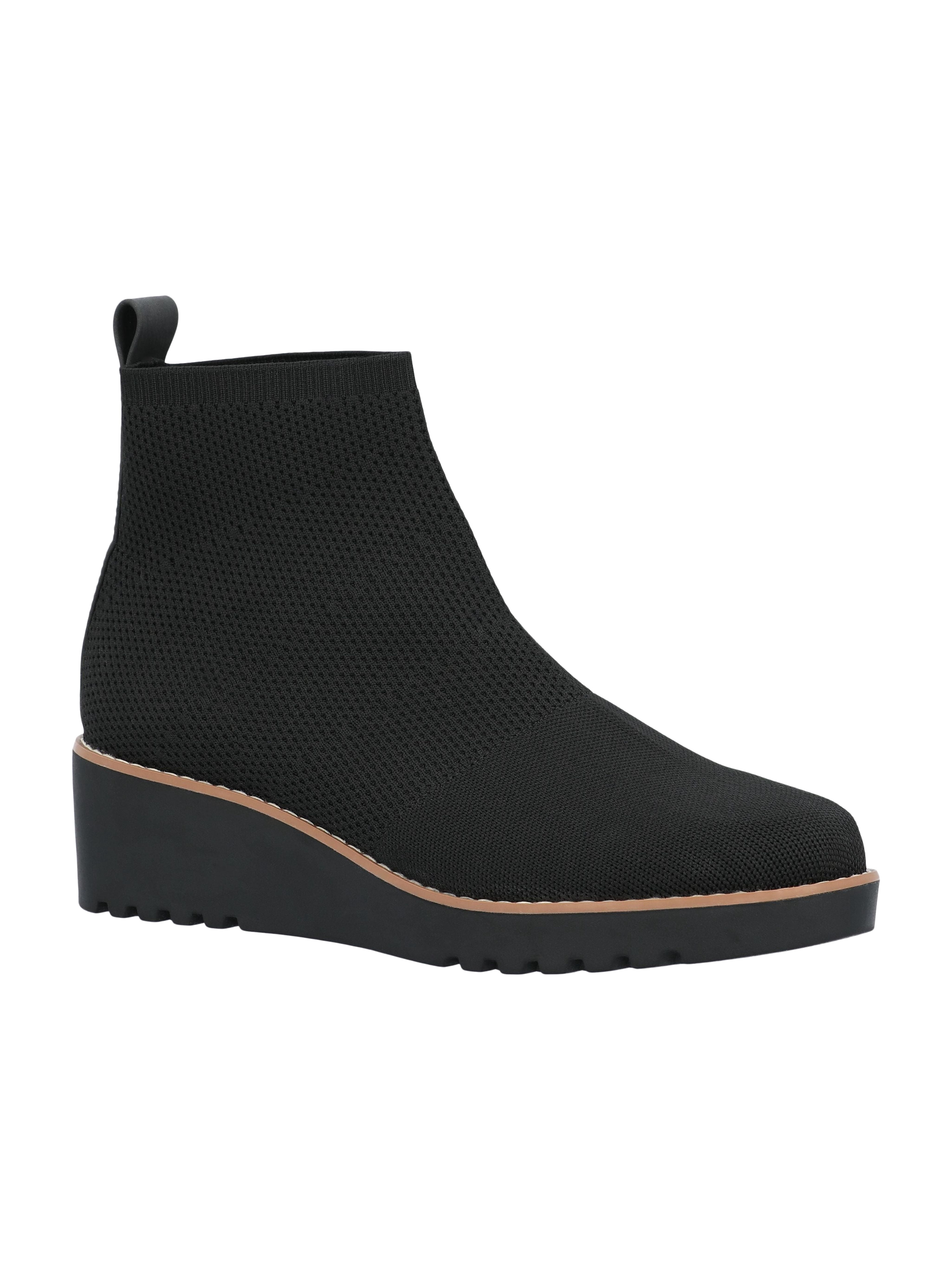 Time and Tru Women's Comfort Knit Wedge Booties