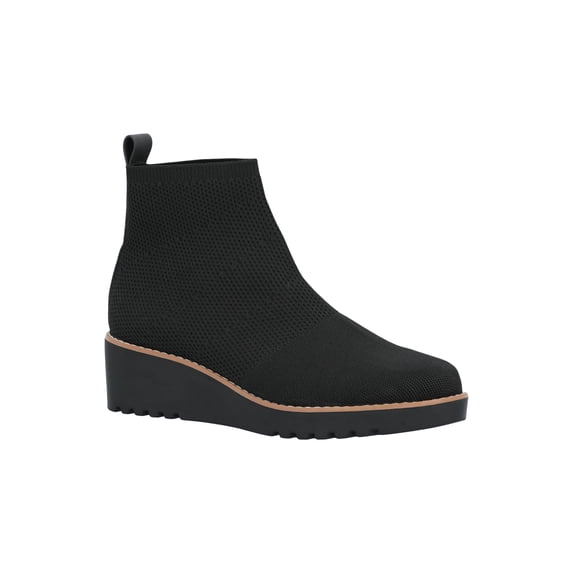 Time and Tru Women's Comfort Knit Wedge Booties