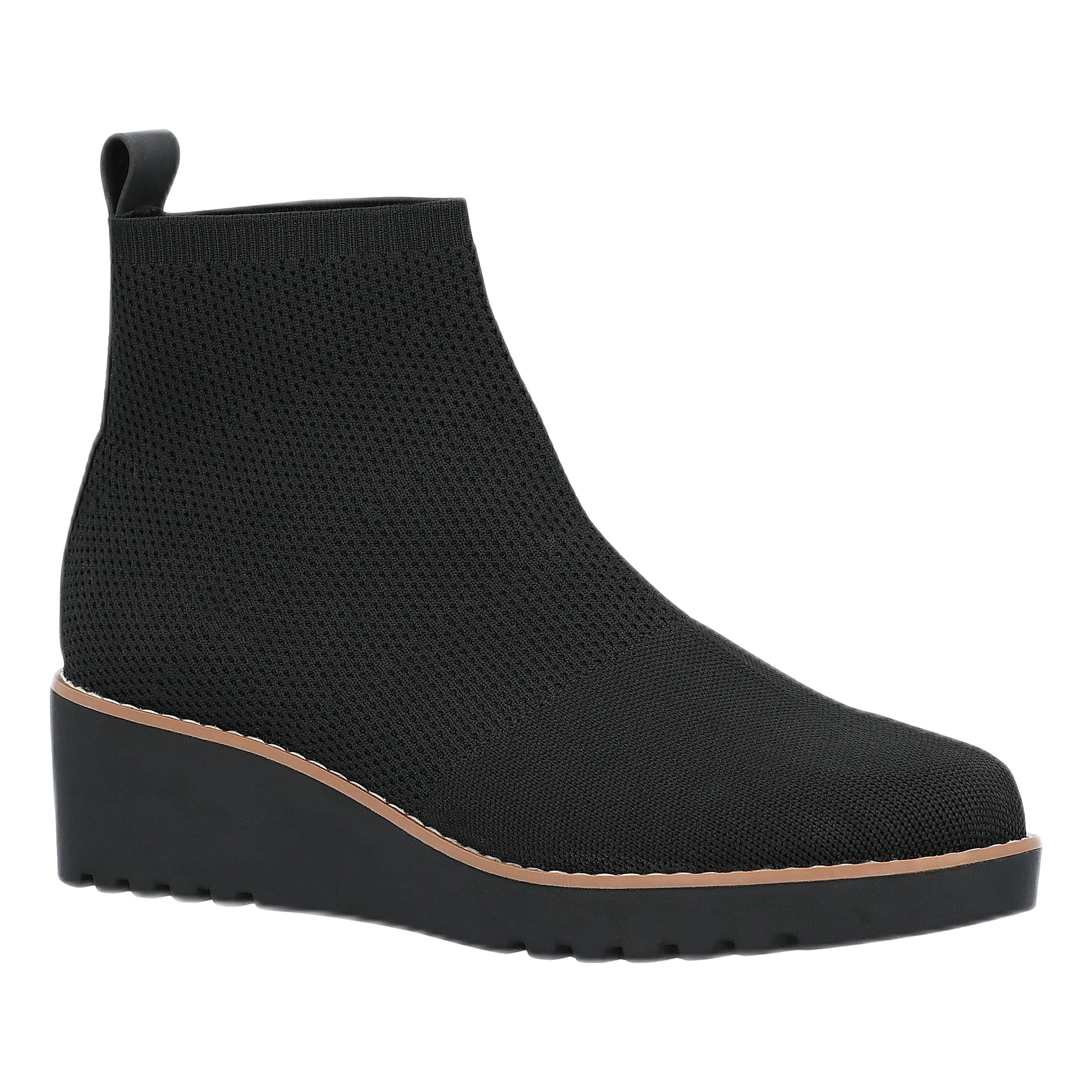 Time and Tru Women's Comfort Knit Wedge Booties