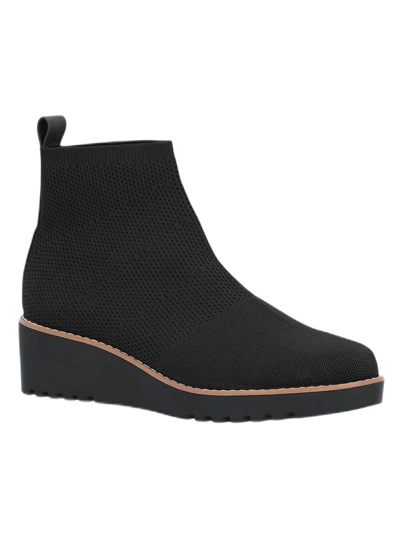 Women's Comfort Knit Wedge Booties