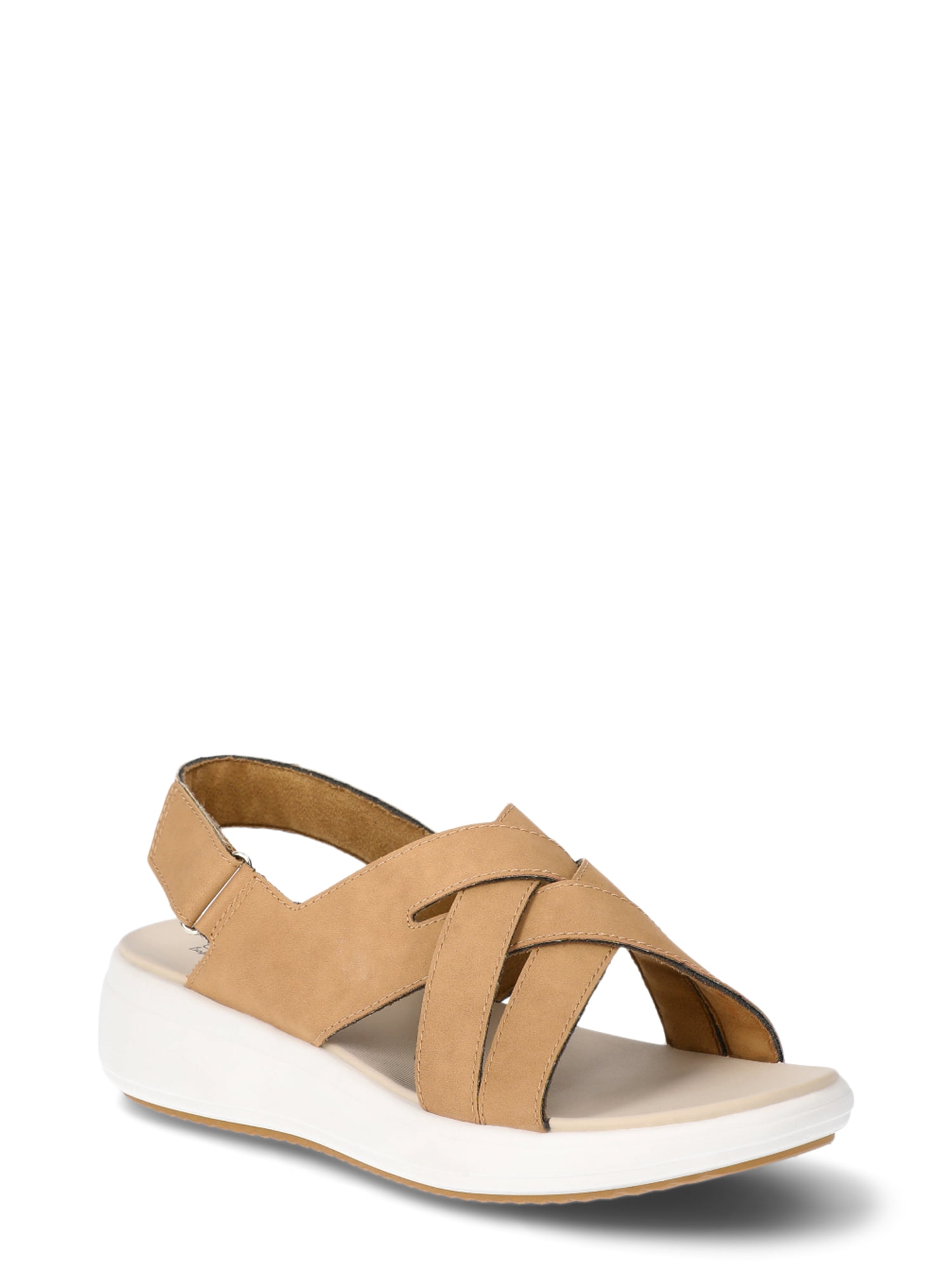 Time and Tru Women's Comfort X Band Sandals, Wide Width