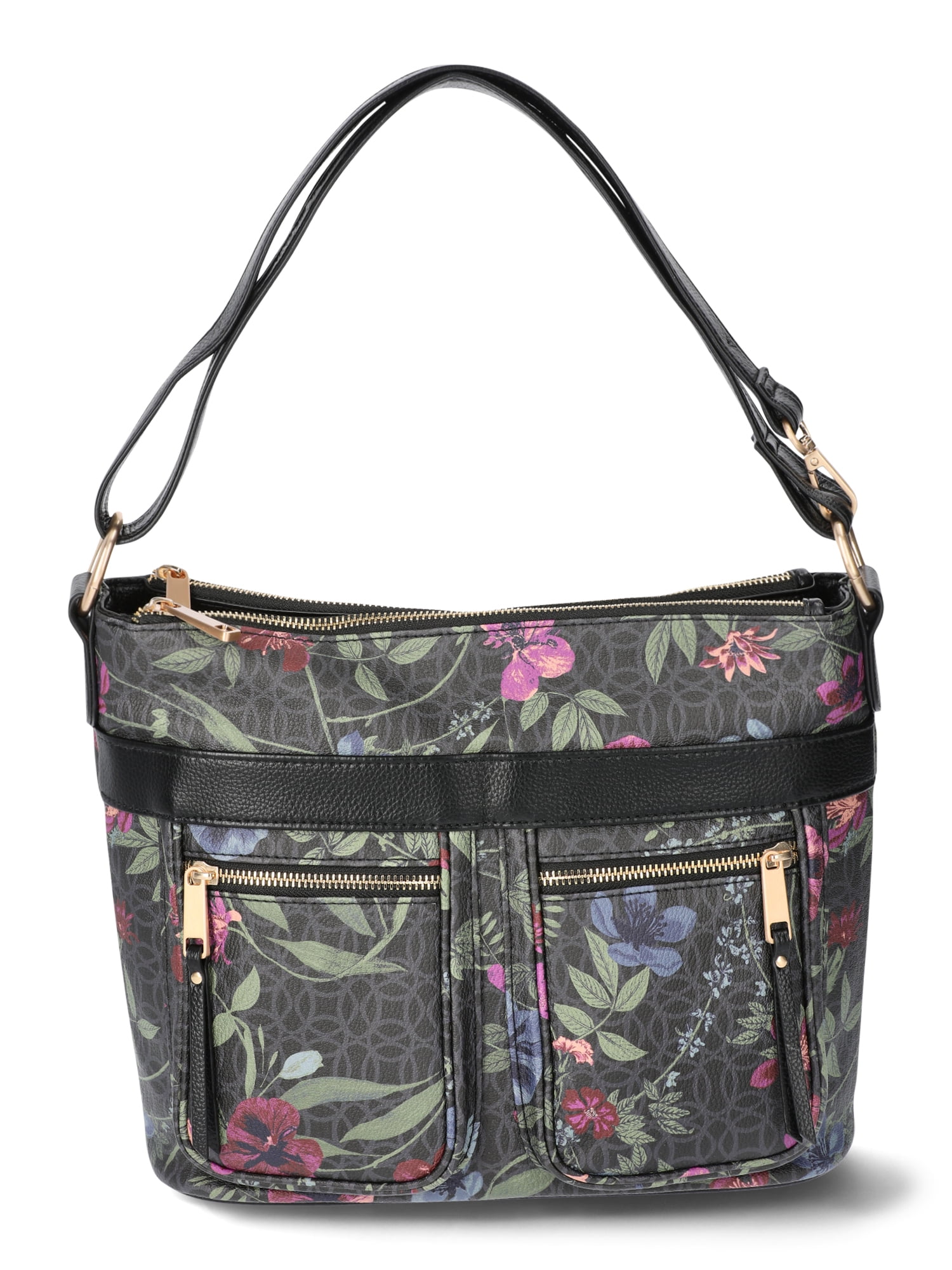 Time and Tru Women's Harlow Convertible Faux Leather Hobo Time and Tru Women's Harlow Convertible Faux Leather Hobo