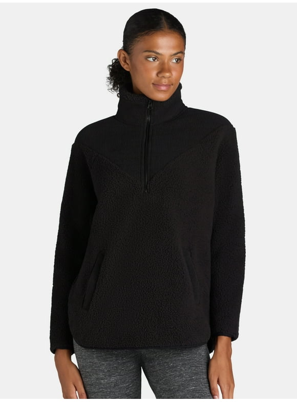 Time and Tru Women's Corduroy Fleece Pullover, Size S-XXXL