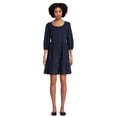 thumbnail image 1 of Time and Tru Women's Corduroy Dress with 3/4-Length Sleeves, Sizes XS-XXXL, 1 of 7