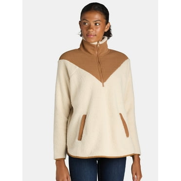 Time and Tru Women's Corduroy Fleece Pullover, Size S-XXXL