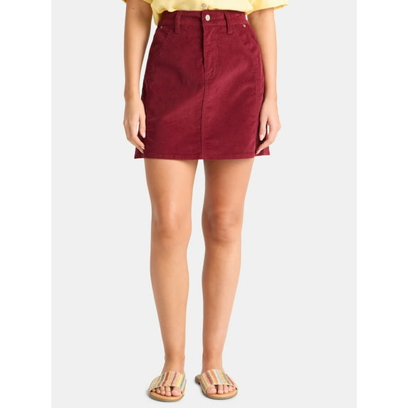 Time and Tru Women's Corduroy Mini Skirt, Sizes 0-20