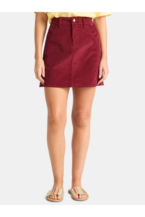 Women's Corduroy Mini Skirt, Sizes 0-20