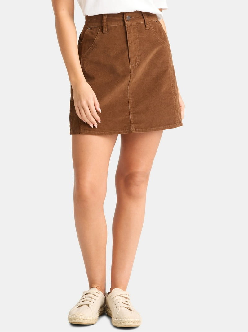 Time and Tru Women's Corduroy Mini Skirt, Sizes 0-20 - Walmart.com
