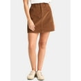 thumbnail image 1 of Time and Tru Women's Corduroy Mini Skirt, Sizes 0-20, 1 of 5