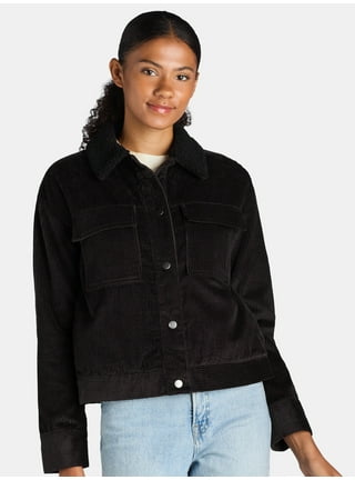 Ladies black corduroy jacket hot sale