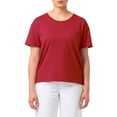 thumbnail image 1 of Time and Tru Women's Cotton Boyfriend Pocket Tee with Short Sleeves, Sizes XS-XXXL, 1 of 8