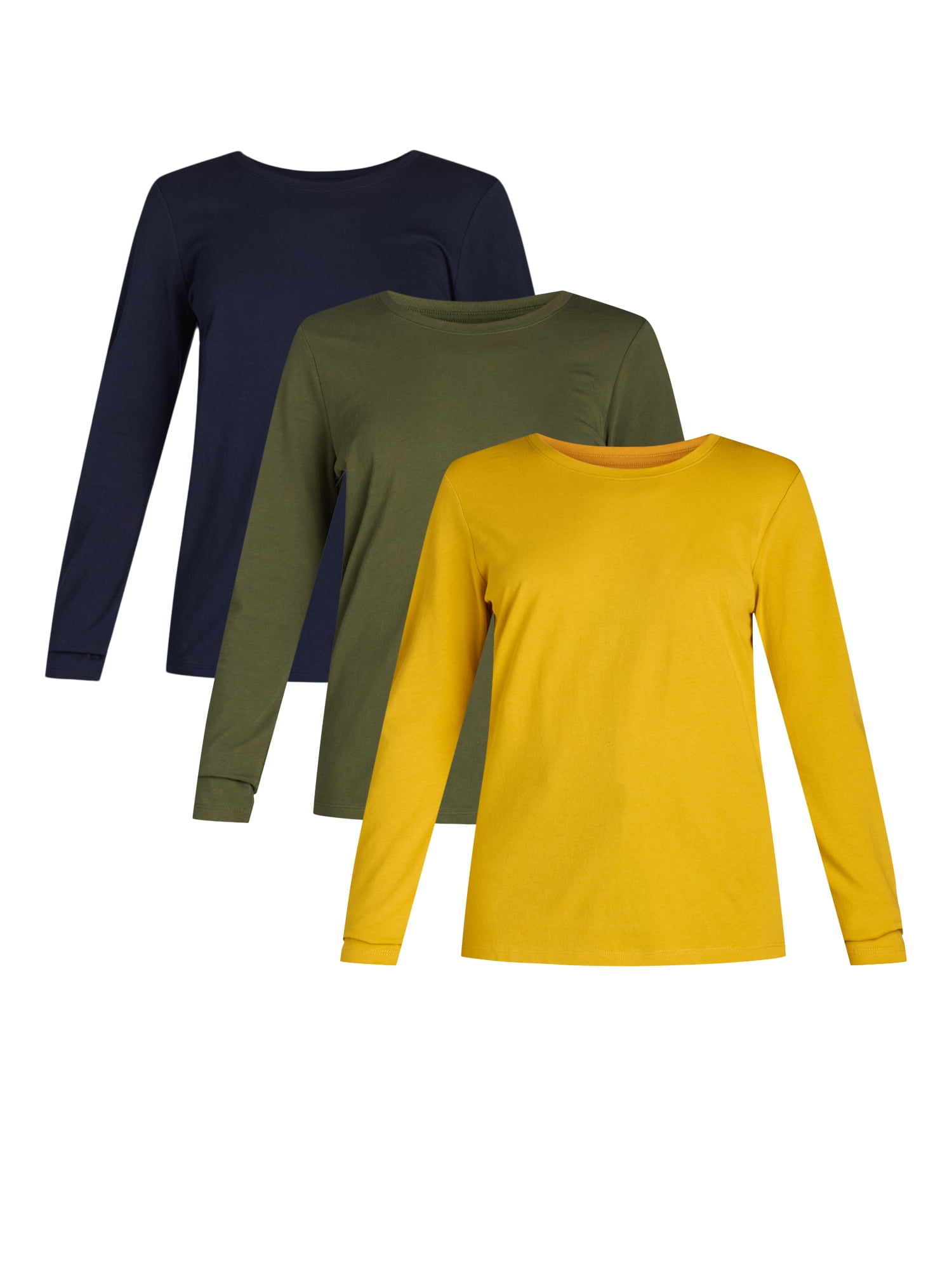 トップス COMOLI COTTON JERSEY LONG SLEEVE T-SHIRT COMOLI Cotton Jersey Long Sleeve T-Shirt, White – Navyblue