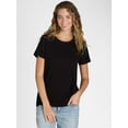 thumbnail image 1 of Time and Tru Women's Cotton Crewneck Tee with Short Sleeves, Size XS-XXXL, 1 of 5