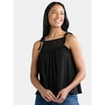 thumbnail image 1 of Time and Tru Women's Cotton Crochet Tank Top, Sizes XS-XXXL, 1 of 5