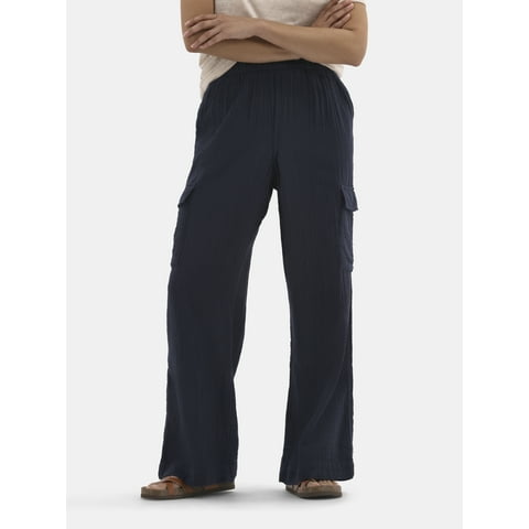 Women's and Women's Plus Cotton Double Cloth Cargo Pants, Sizes XS-4X