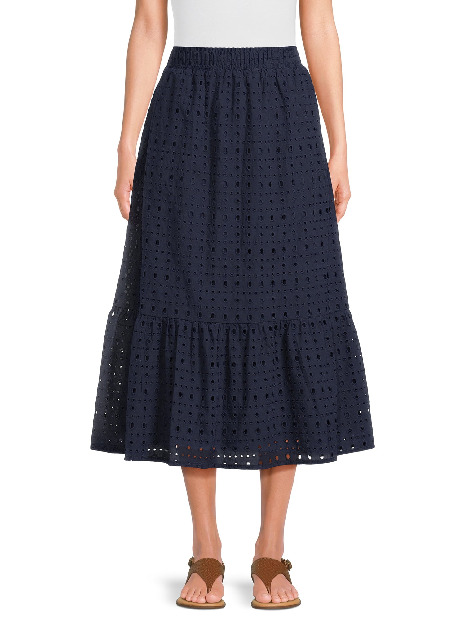 Cotton eyelet skirt hot sale