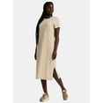 thumbnail image 1 of Time and Tru Women's Cotton Midi T-Shirt Dress, Sizes XS-XXXL, 1 of 4