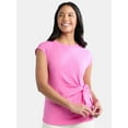 thumbnail image 1 of Time and Tru Women's Cotton Side Tie Top, Sizes XS-XXXL, 1 of 5