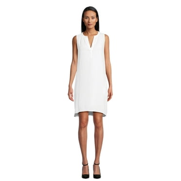 Time and Tru Women's Cotton Sleeveless Double Cloth Dress, Sizes XS-XXXL