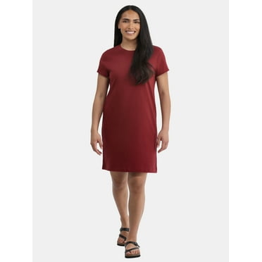 Time and Tru Women's Cotton T-Shirt Dress, Sizes XS-XXXL