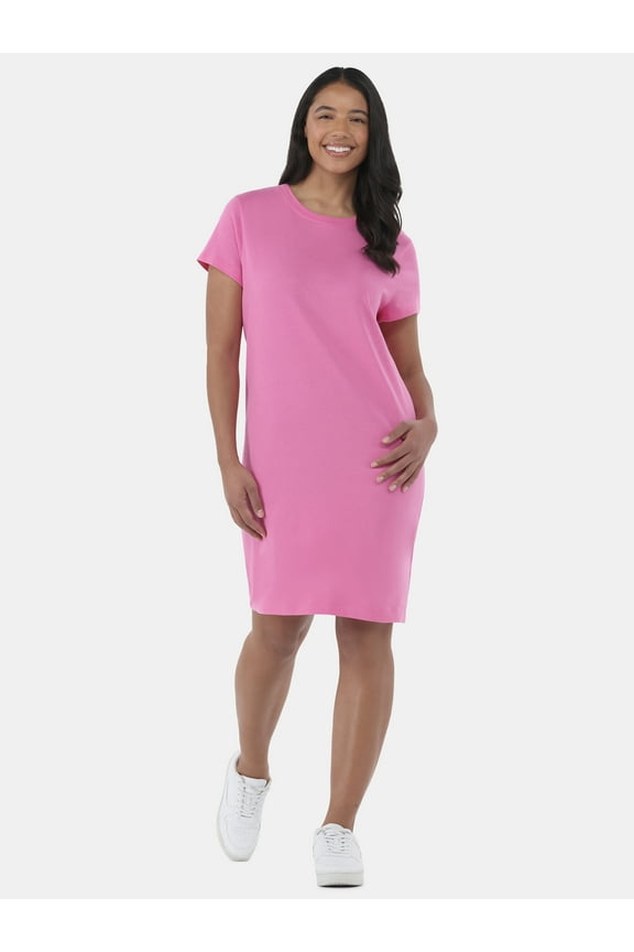 Women's Cotton T-Shirt Dress, Sizes XS-XXXL