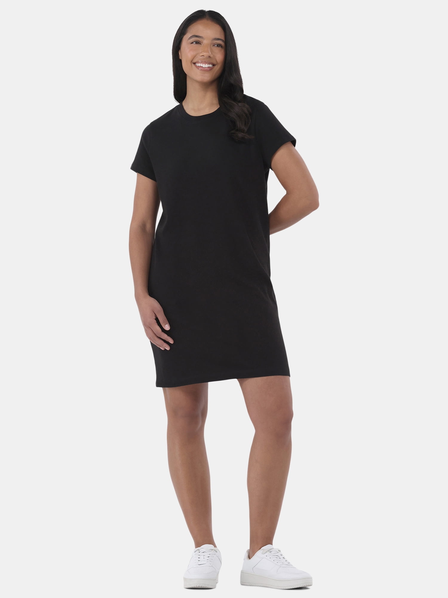 Time and Tru Women's Cotton T-Shirt Dress, Sizes XS-XXXL