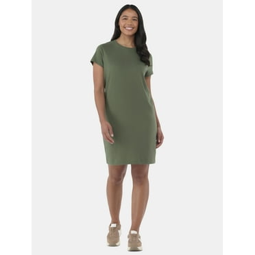 Time and Tru Women's Cotton T-Shirt Dress, Sizes XS-XXXL