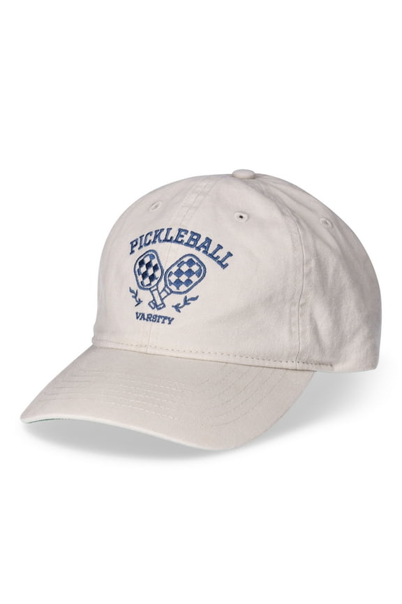 Women's Cotton Twill Pickleball Baseball Hat, Cream