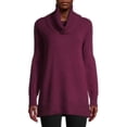 thumbnail image 1 of Time and Tru Women's Cowl Neck Tunic Sweater, 1 of 6