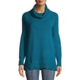 Time and Tru Women's Cowl Neck Tunic Sweater