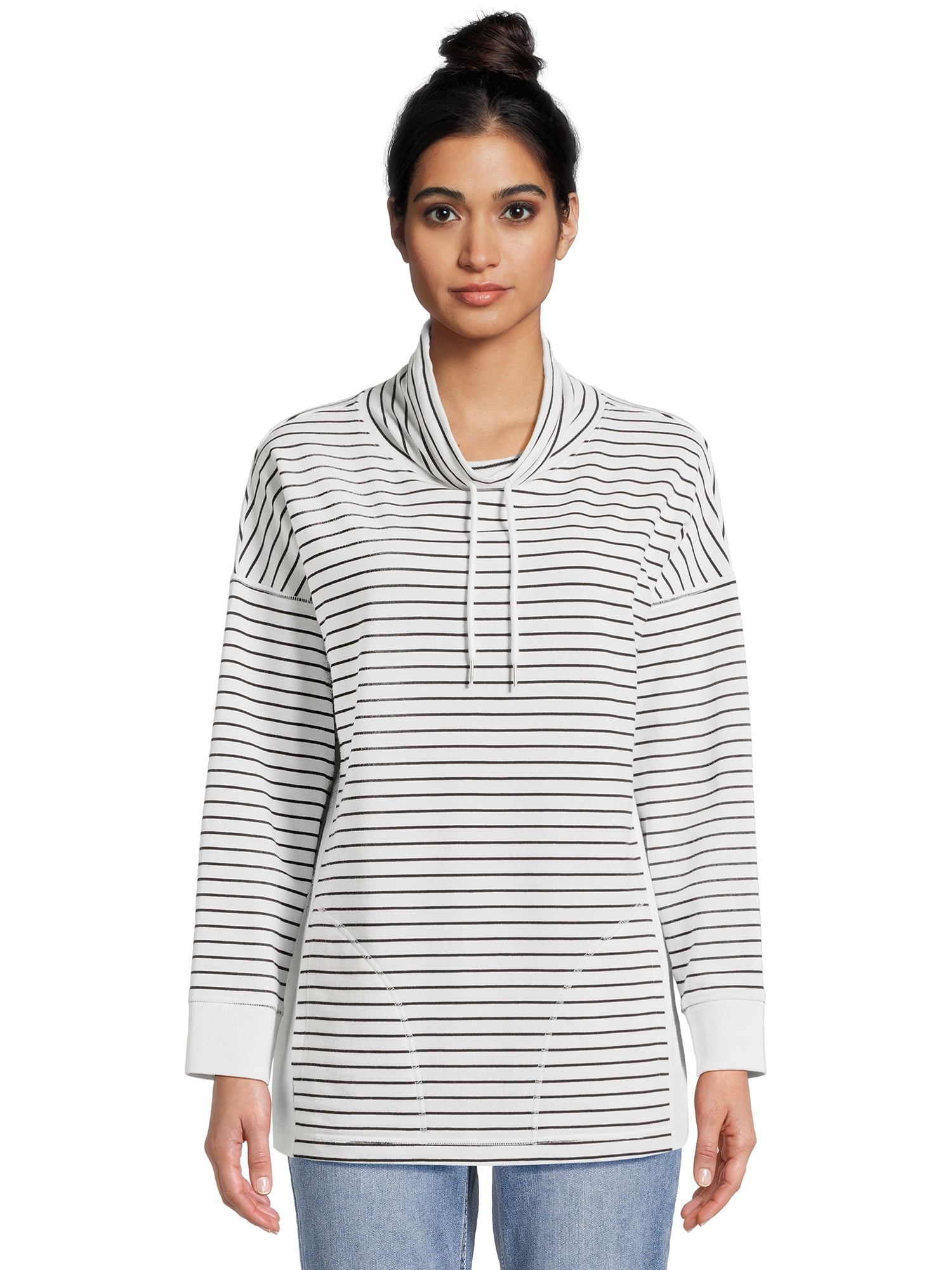 Time and tru women's cowl neck tunic sweatshir shop