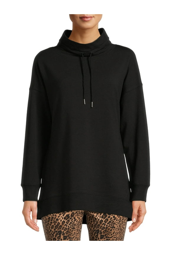 Women's Cowl Neck Tunic Sweatshirt