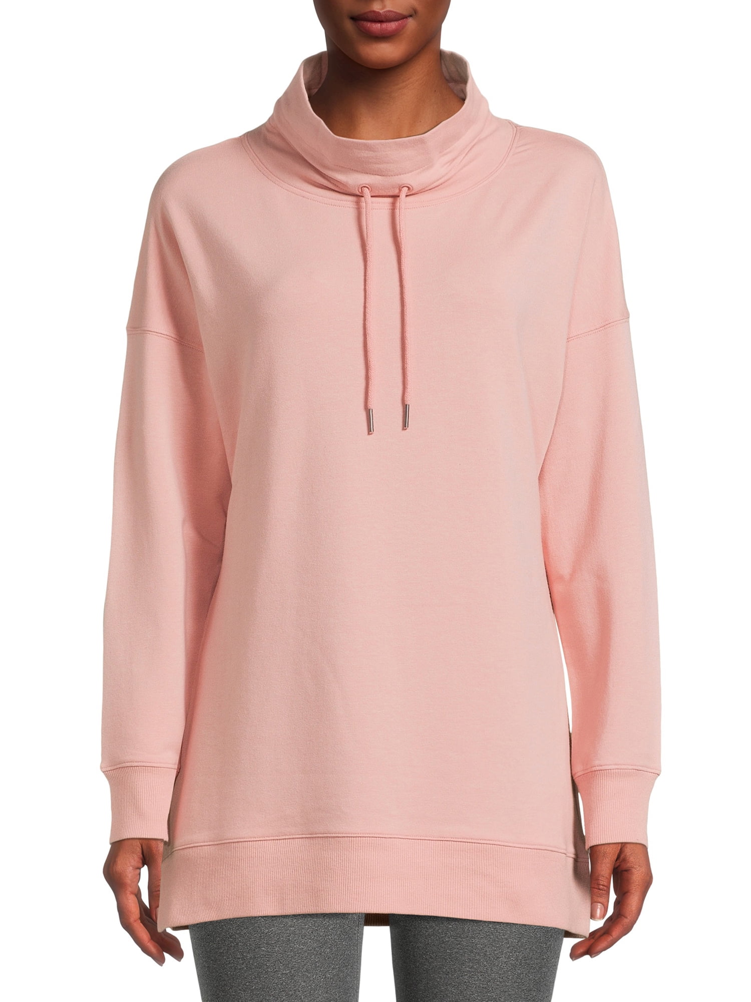 Time and Tru Women s Cowl Neck Tunic Sweatshirt