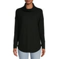 thumbnail image 1 of Time and Tru Women's Cowl Neck Waffle Tunic, 1 of 5