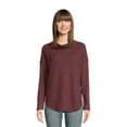 Time and Tru Women's Cowl Waffle Tunic with Long Sleeves, Sizes XS3XL