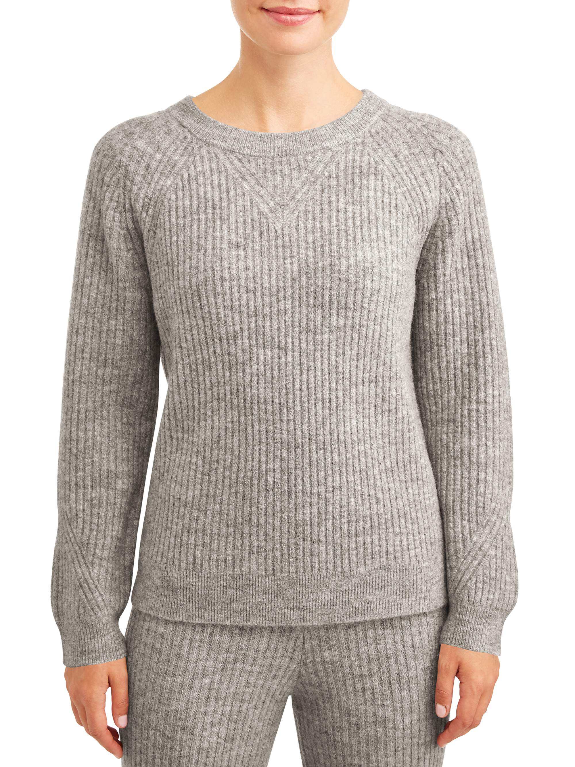 Time and Tru Women's Cozy Ribbed Sweater - image 1 of 5