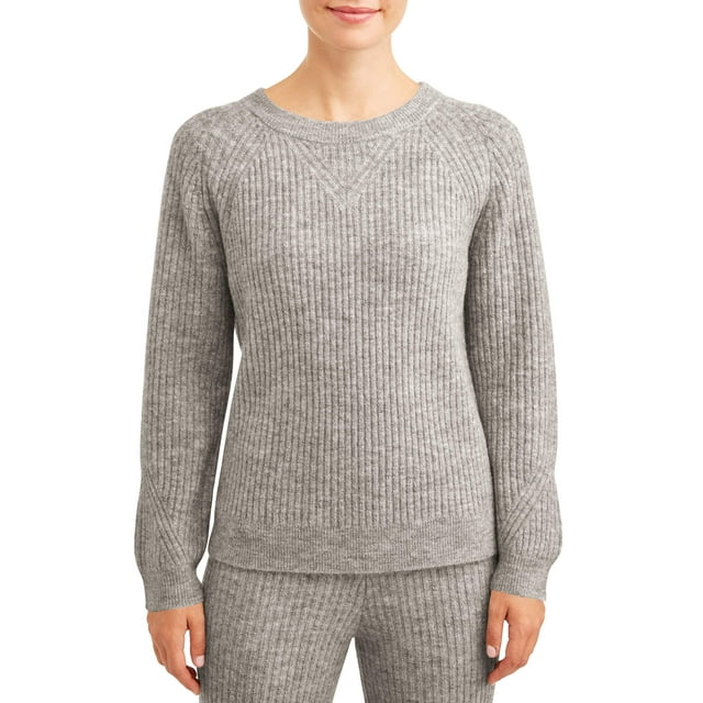 Time and Tru Women's Cozy Ribbed Sweater