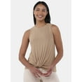 thumbnail image 1 of Time and Tru Women's Crew Neck Twist Front Tank Top, Sizes XS-3XL, 1 of 5