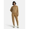 Time and Tru Women's Striped Sweater and Jogger Pa