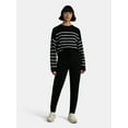 thumbnail image 1 of Time and Tru Women's Striped Sweater and Jogger Pants Set, Sizes XS-XXXL, 1 of 4