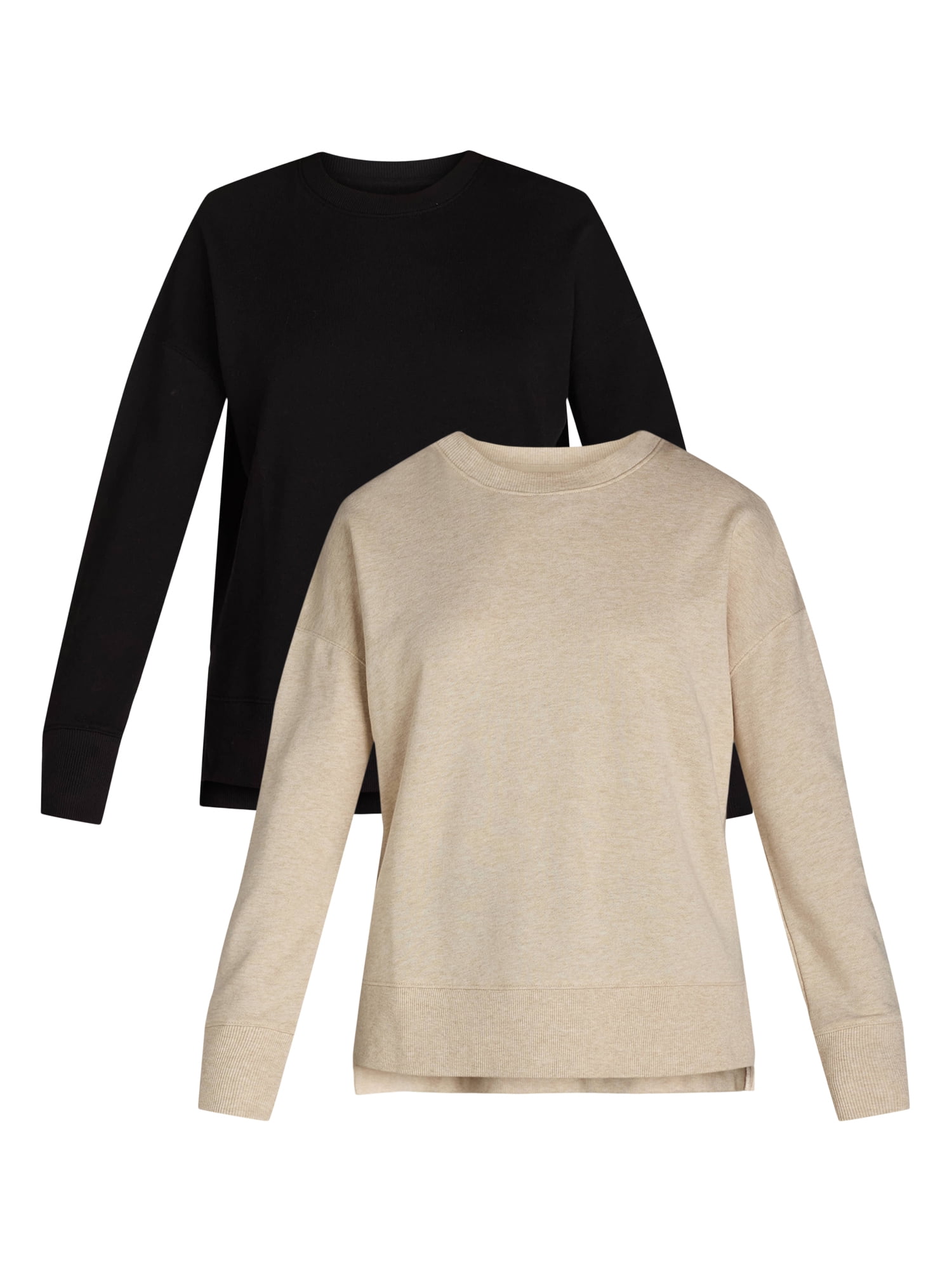 Walmart savings: Time and Tru Women's Tunic Sweatshirt with High-Low Hem, Sizes XS -4X