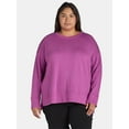 thumbnail image 1 of Time and Tru Women's Tunic Sweatshirt with High-Low Hem, Sizes XS -4X, 1 of 5