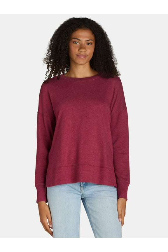 Women's Tunic Sweatshirt with High-Low Hem, Sizes XS -4X