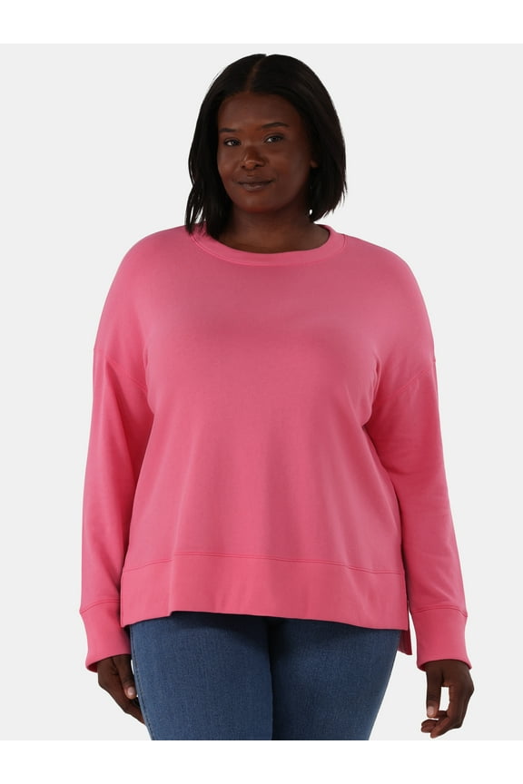 Women's Tunic Sweatshirt with High-Low Hem, Sizes XS -4X