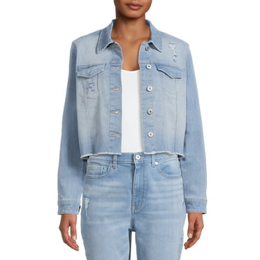 Time and Tru Women’s Cropped Denim Fashion Jackets