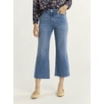 thumbnail image 1 of Time and Tru Women's Cropped Flare Jeans with Raw Hem, 26” Inseam, Sizes 2-20, 1 of 5