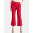 thumbnail image 1 of Time and Tru Women's Pull On Cropped Flare Pants, Sizes XS-XXXL, 1 of 5