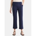 thumbnail image 1 of Time and Tru Women's Pull On Cropped Flare Pants, Sizes XS-XXXL, 1 of 5