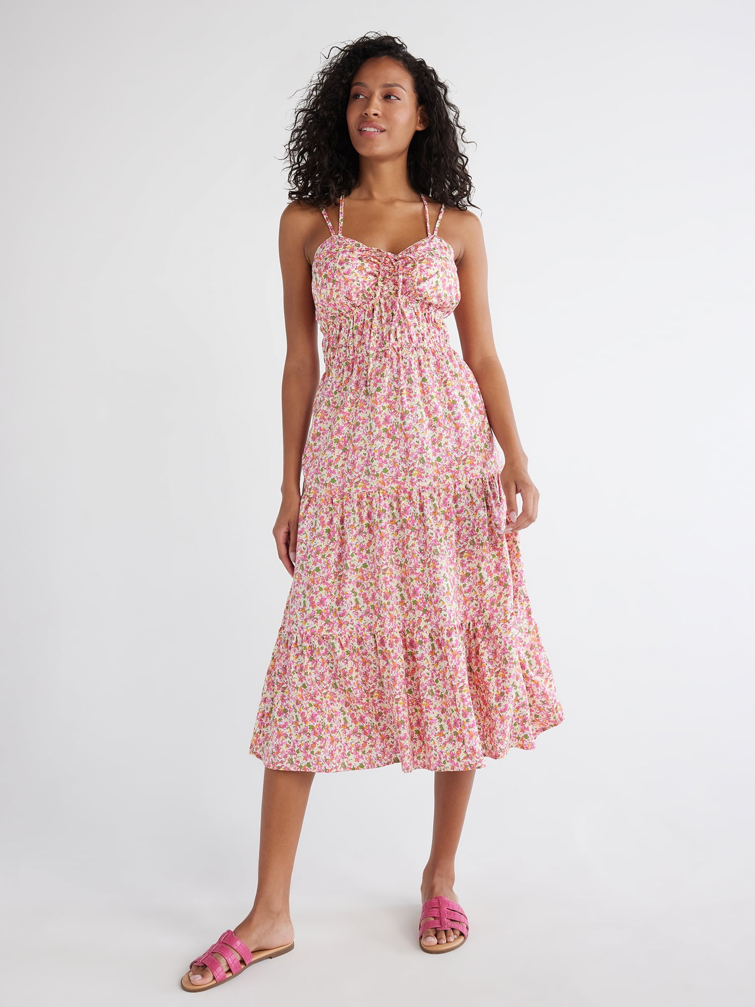 Time and Tru Women's Cross Back Dress - Walmart.com
