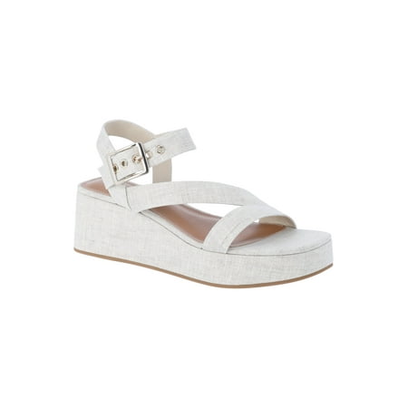 Time and Tru Women's Cross Strap Wedge Sandals